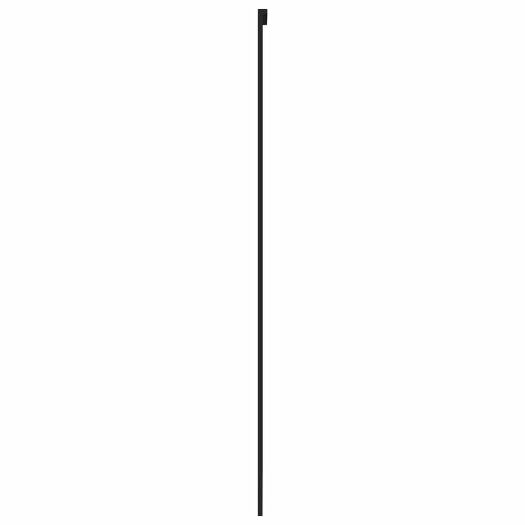 Vidaxl Drzwi Przesuwne, Czarne, 76X205 Cm, Szkło Hartowane, Aluminium