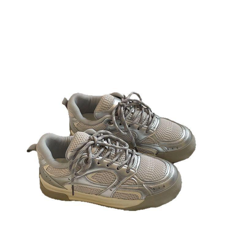 Little white shoes women's 2025 new mesh breathable niche design sense of morality training shoes versatile student sports and leisure shoes