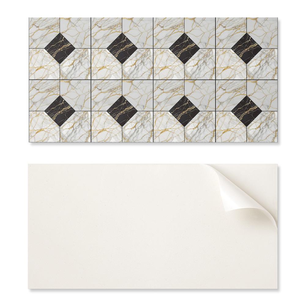 Aesthetic Vinyl Wall Covering with Print 120x60 Cm Elegant Marble Pattern