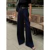 2026 Moda Elegante Larghi Pantaloni da Completo Dritti a Gamba Larga da Donna Vita Alta Monocolore Versatili Primavera e Autunno Pantaloni Casual da Lavoro