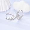 Original 925 Sterling Silver Golden Vintage Hollow Out Pattern Zircon Hoop Earrings For Women Retro Style Silver Jewelry Gift