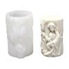 Flexible Silicone Mold Handmade Scented Candle Mould Embossed Cylinder Soap Jewelry Mold Home Decoration Mold
