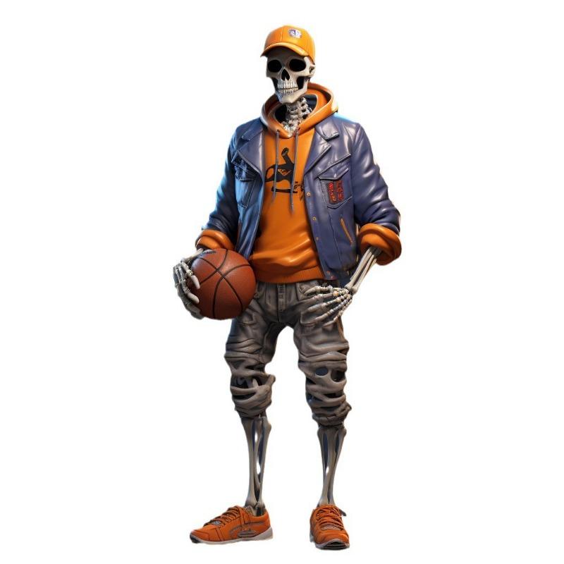 Halloween Skelettfiguren Motorrad Skateboard Ornamente Wohndesign Horror Dekoration