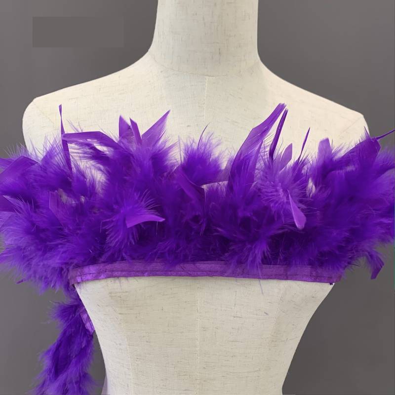 Buntes truthahnfederbesatz für Kostümdekoration Bühnenauftritt DIY Modeaccessoires