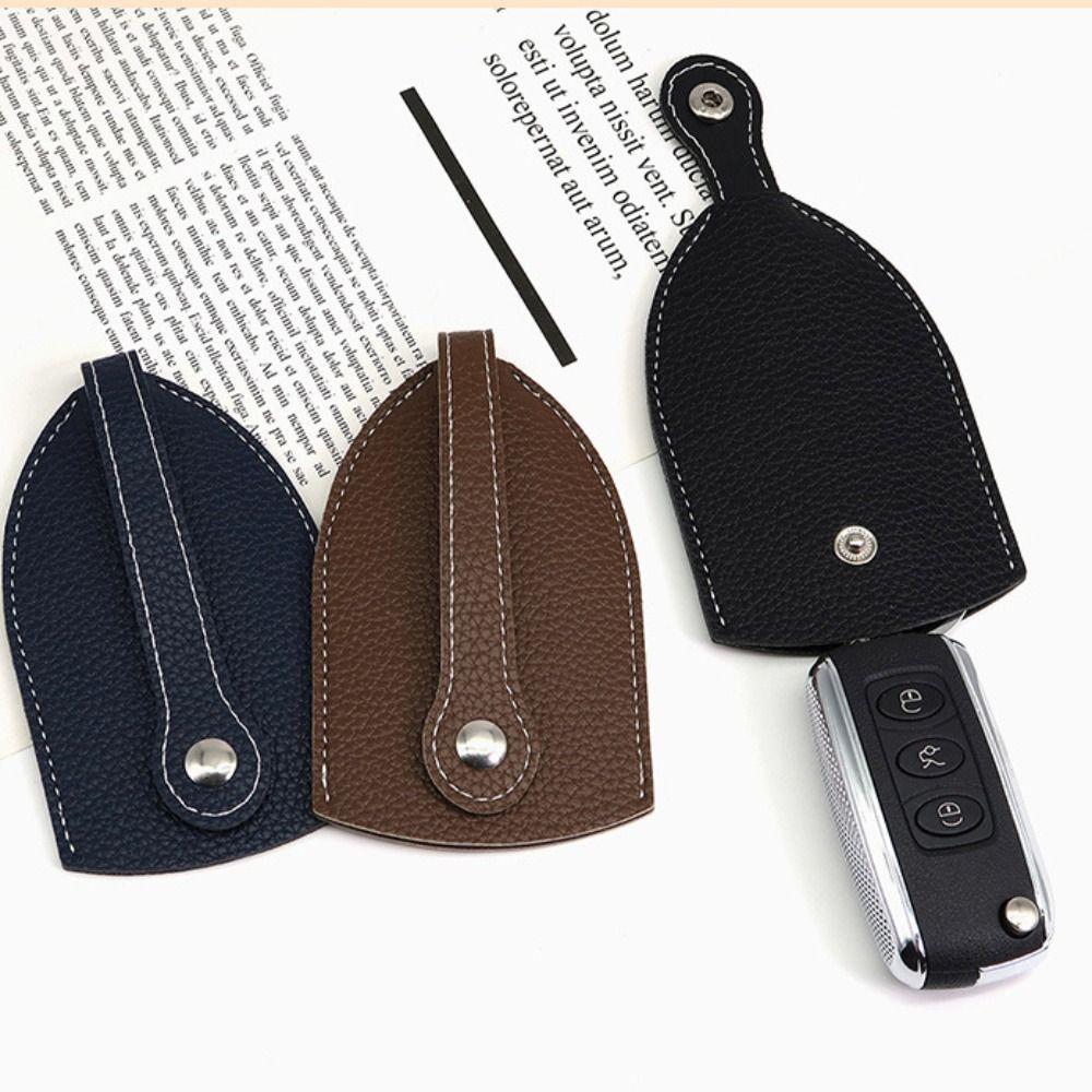Creative Pull Type Key Bag Mini Portable Key Holder Case Leather Keychain Pouch Key