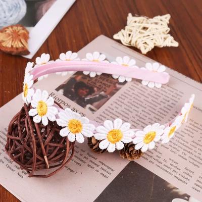 Hair Ornament Daisy Headband Boho Chic Embroidered Flowers Headwear Funny Sunflower Hair Holder for Women Lady Girl