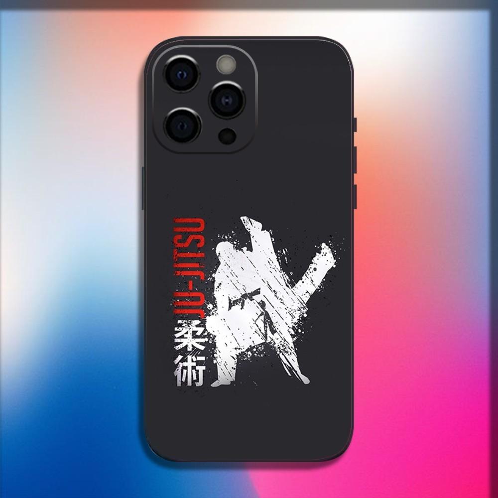 Japan Cool Jujitsu Judo Phone Case For iPhone 16,15,14,13,12,11,Pro,X,XS,Max,XR,Plus,Mini Soft Black Cover