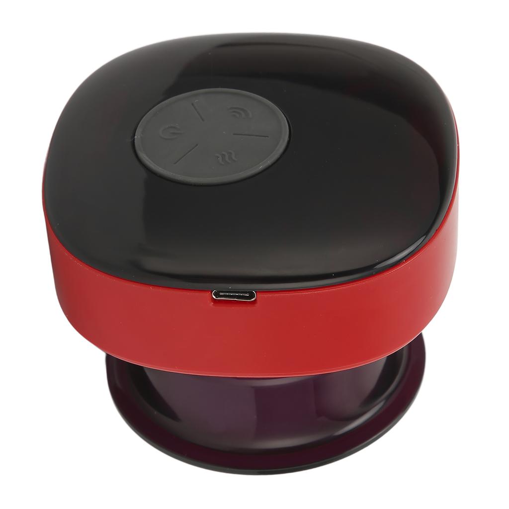 Electric Cupping Therapy Machine Household Hot Compress Vacuum Cupping Gua Sha Scraping Massager (Red)