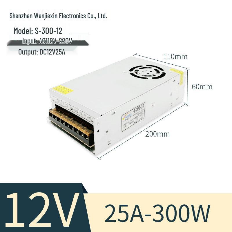 

Промисловий світлодіодний трансформатор живлення 220 В на 12 В 10 А/20 А з алюмінієвим корпусом