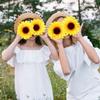 1/7-Head Sunflower Bouquet Small Bundle DIY Floral Materials Simulation Flowers Realistic Silk Wedding Bouquet