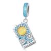 Sun Tarot Card Charm 925 Silver Bracelet Pendant