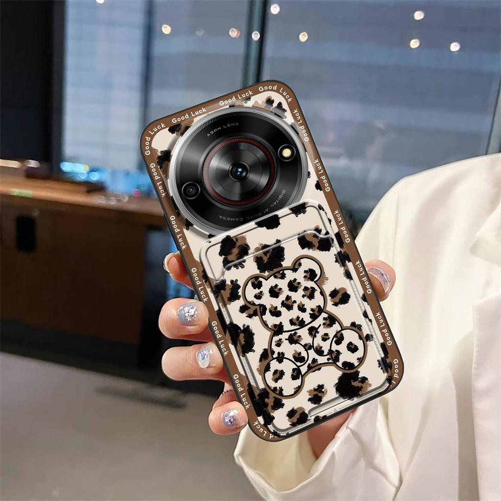 Card Slot Soft Case Phone Case For ZTE Blade A75 5G/Nubia Focus 5G/Calf 5G Waterproof Back Cover Durable Anti-knock TPU
