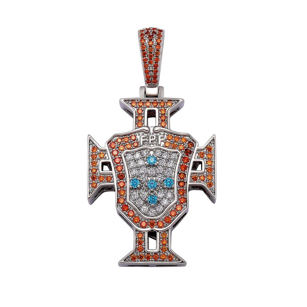 Colier Pandantiv Hip-Hop Insignă Club de Fotbal Ulei Picurător Colorat