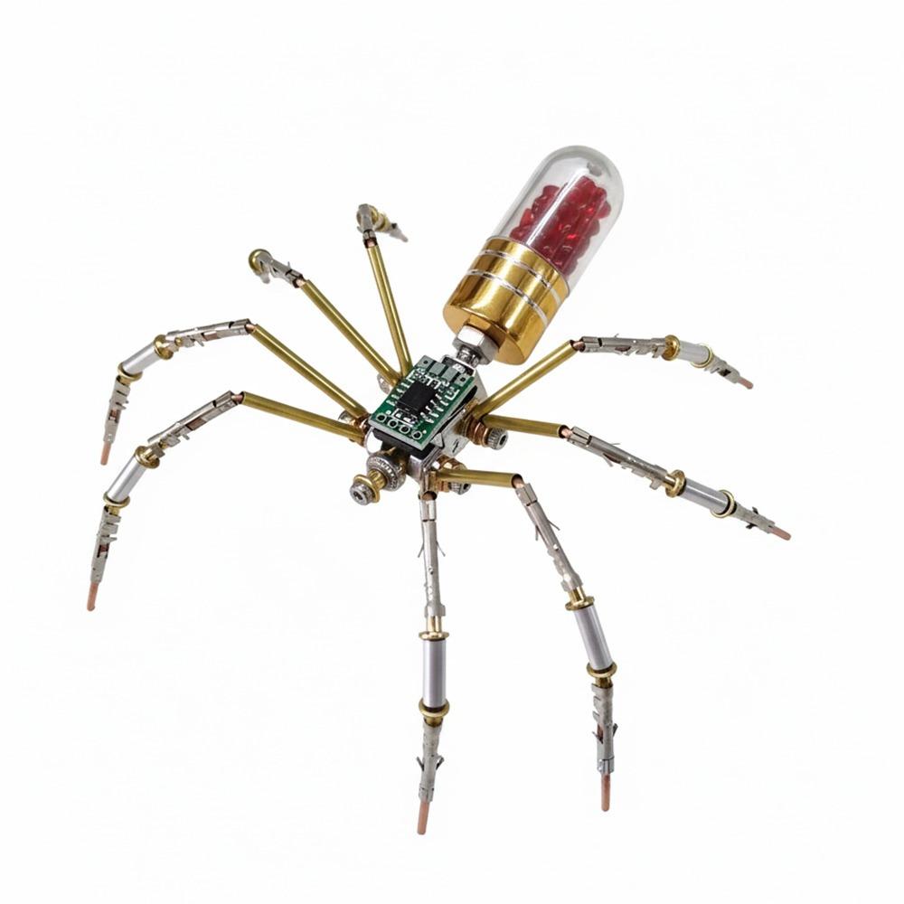 3D Puzzles Mechanical Spider Kit DIY Assembly Creative Metal Model Kit Metal Insects Assembly Puzzles Home Decor золотой