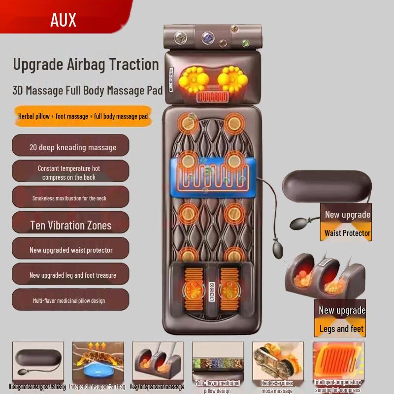 AUX BRK9 Multifunctional Back & Neck Massage Cushion