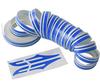 12mm Pinstripe Pinstripe Tape Decal Vinyl Car Sticker Steamline White Gold Silver Double Line Motorcycle Car Styling Accessories - Blue