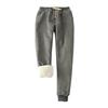Women's New Winter Solid Color Fleece Large Size Wei Pants Casual Harun Leggings