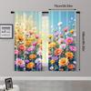 2 stuks   Modieuze Gordijnen Kleine regenboogbloemen in de tuin 100% Polyester (zonder stang) Buitendecoraties Perfect voor