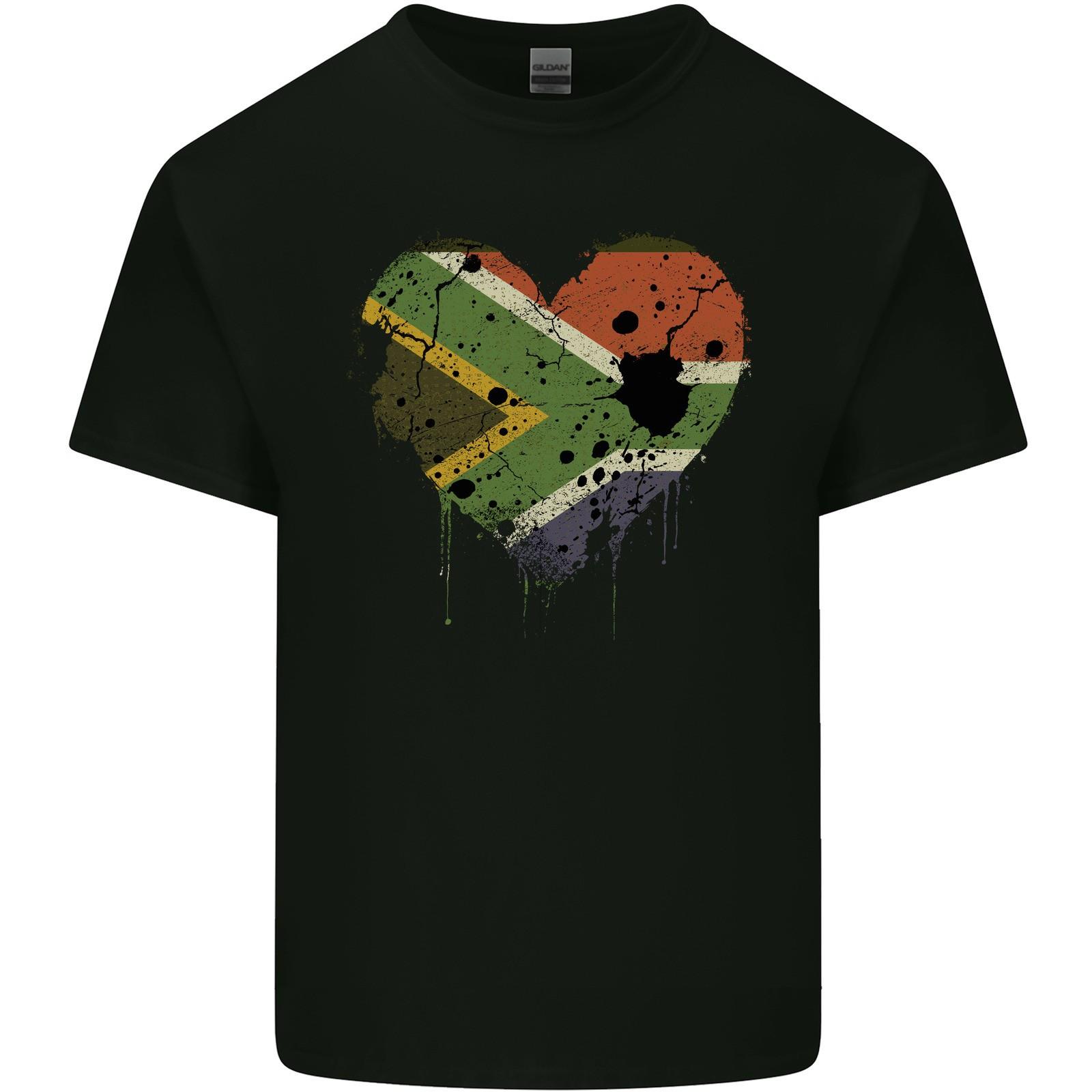 Love South African Flag Africa Day Football Mens Light Cotton T-Shirt S разноцветный