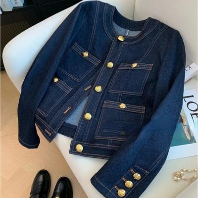Giacche di Jeans da Donna Primavera Bottoni Vintage Chaquetas Moda Coreana Blu Chic Ropa De Mujer Jeans Bomber Capispalla Top