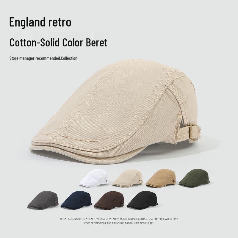 Berretto in cotone ivy britannico retrò: Berretto Stiloso, Versatile, Traspirante, Protettivo dal Sole, Reversibile