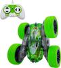 Threeking RC Stunt Cars Auto na dálkové ovládání Oboustranné řízení otočné auto o 360 stupňů, zelená