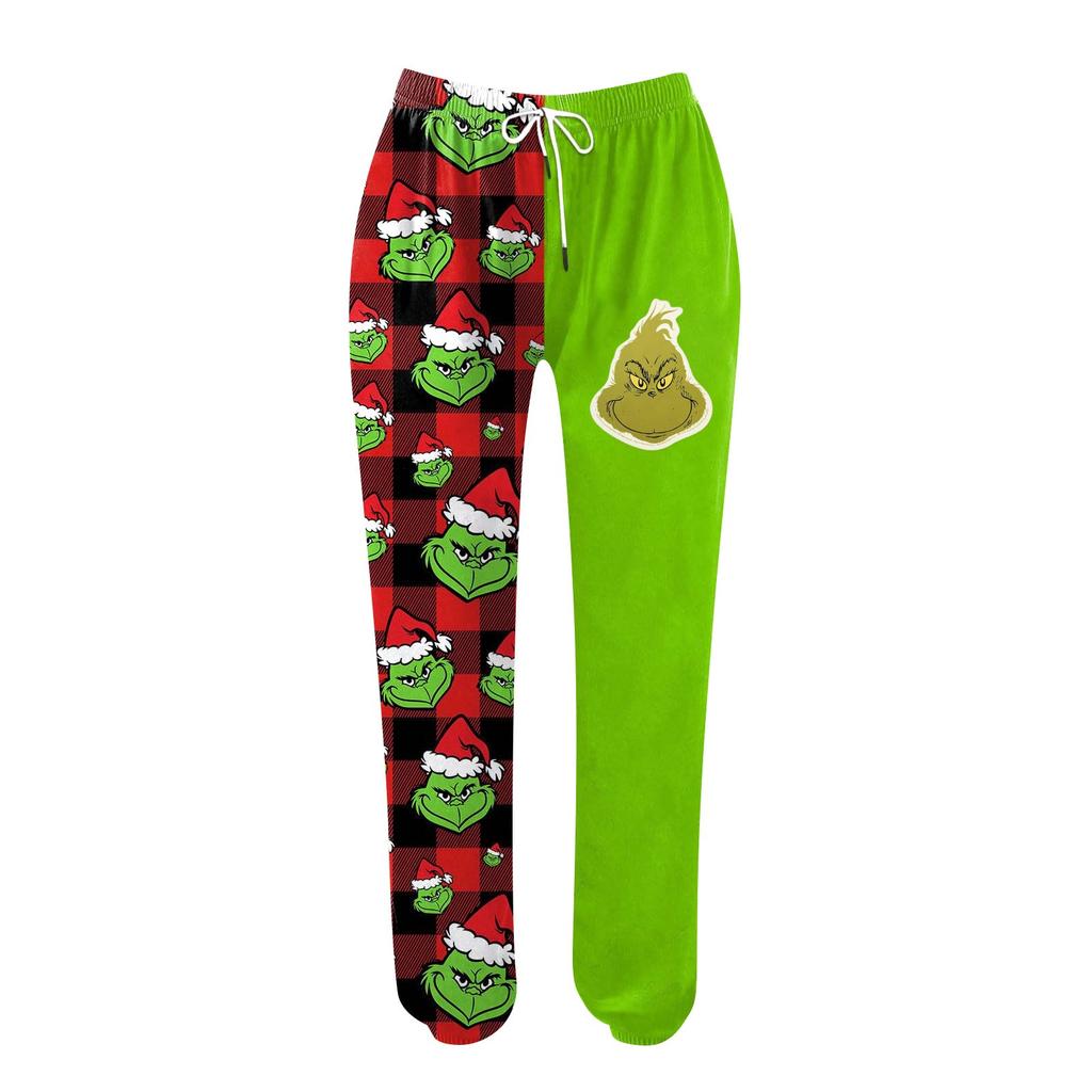 Women's Casual Fashion Christmas Printed Casual Sweatpants Elastic Waist Drawstring Pants