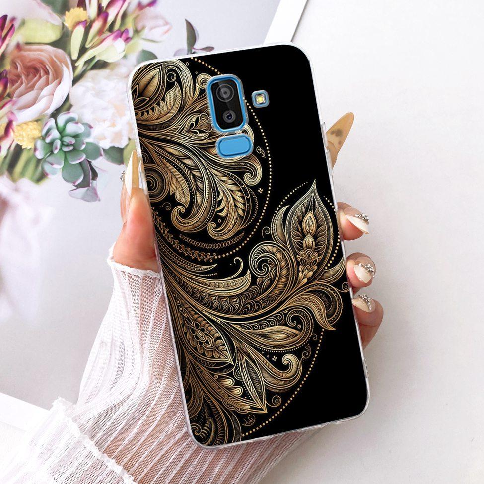 Clear Cover For Samsung J8 2018 Case SM-J810G Cute Cat Fashion Butterfly Funny 2D Painted Casing For Samsung Galaxy J8 2018