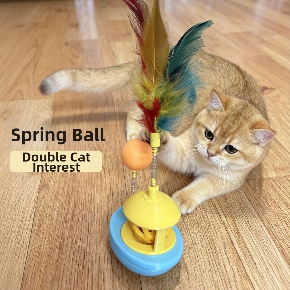Self-Playing Cat Tumbler Toy Rotating Wobble Tumbler Boat Cat Interactive Toy  Relieve Boredom