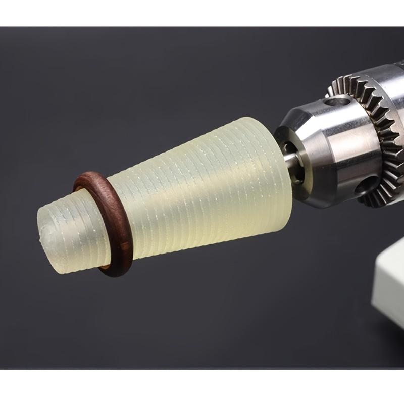Ring Grinding & Polishing Fixture - Carbonized Silicon Sanding Head with Adjustable Rubber Grip, Ergonomic Design for Jewelry Making & Metalworking