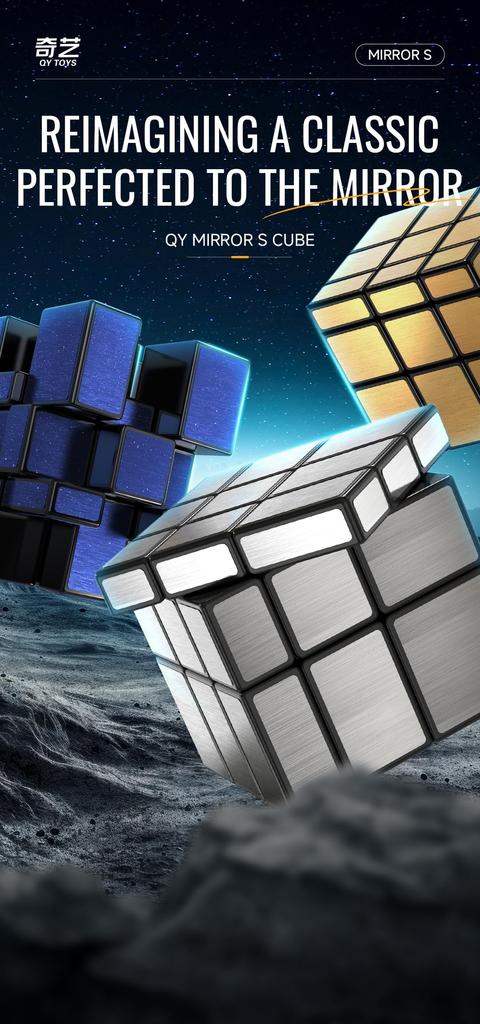 QY Mirror S [Pouch IncludedAuthentic] Mirror Cube 3D Puzzle (Gold)