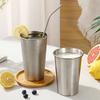 Single-layer Stainless Steel Outdoor Camping Beer Cups Large-capacity Water Cups Curling Cups Milk Tea Coffee Cups
