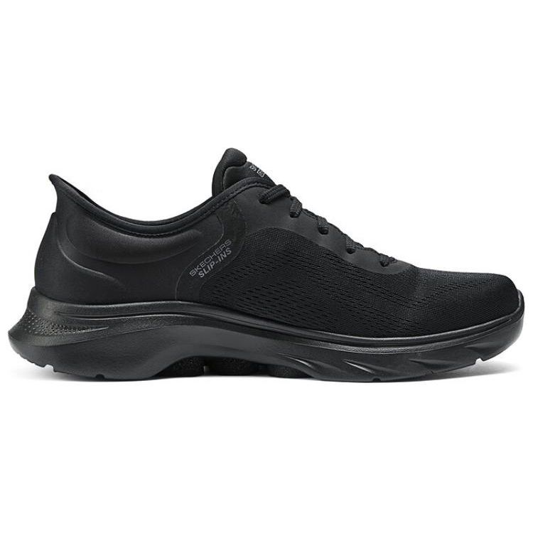 Skechers Go Walk 7 Slip-Ins Mesh Round Toe Lace-Up Comfortable Fashion Low-Top Casual Shoes Men sneakers Black 216550-BBK