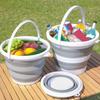 10L Foldable Water Bucket with Handle Portable Lightweight Multifunctional Outdoor Camping Fishing Car Washing Collapsible Water Storage Pail
