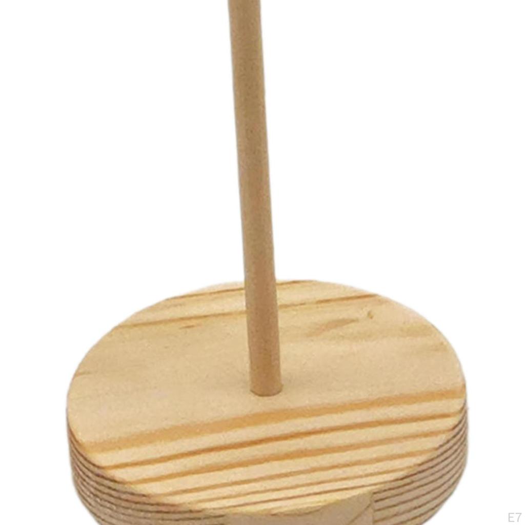 Crystal Ball Display Stand Egg Wooden Stable Baseball Sand Base Sphere Holder for