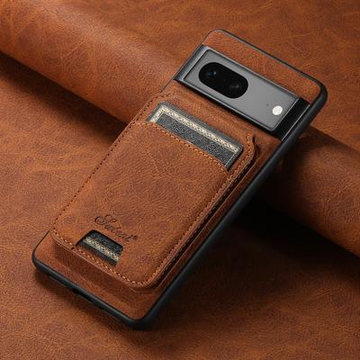 Leather for Magsafe Case for Google Pixel 8 9 Pro XL 7 6 Pro 6A 7A 8A 9ProBracket Magnetic Back Cover with Card Holder L443