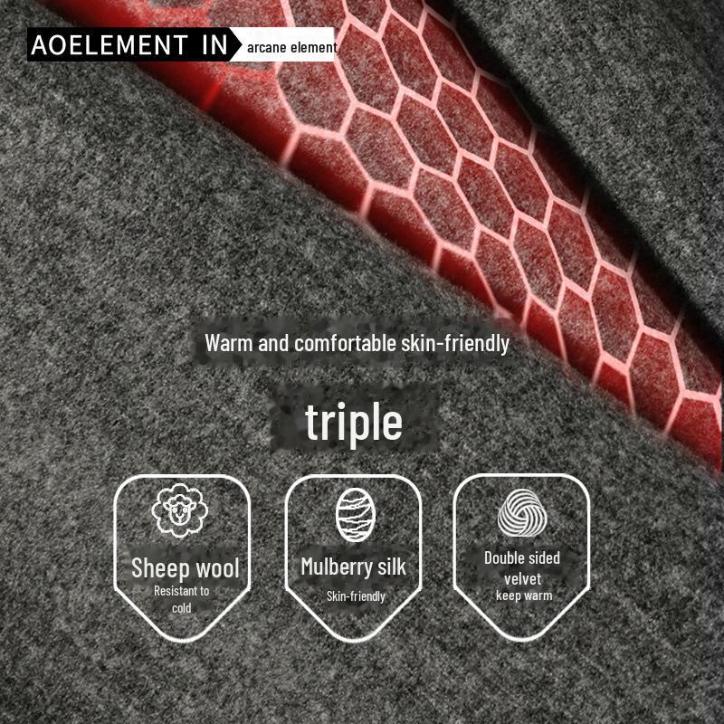 Men's Plush Thick Warm Wool Mulberry Silk Seamless Autumn/Winter Bottoming Pants