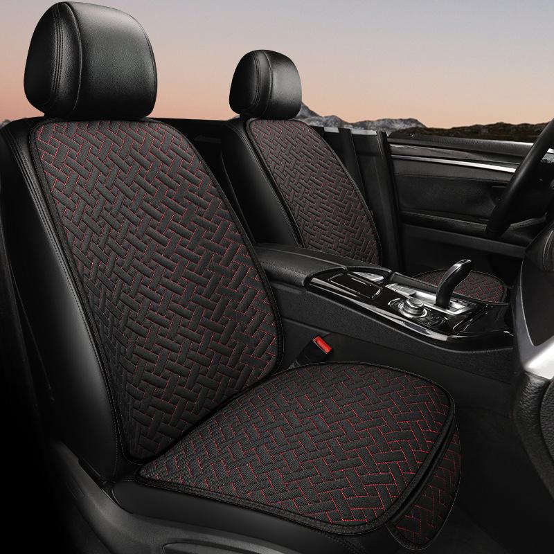 Linen Seat Covers For Car, Non-Slip Soft Breathable Car Seat Protector Universal Fit Most Automotive, Van, SUV, Trucks
