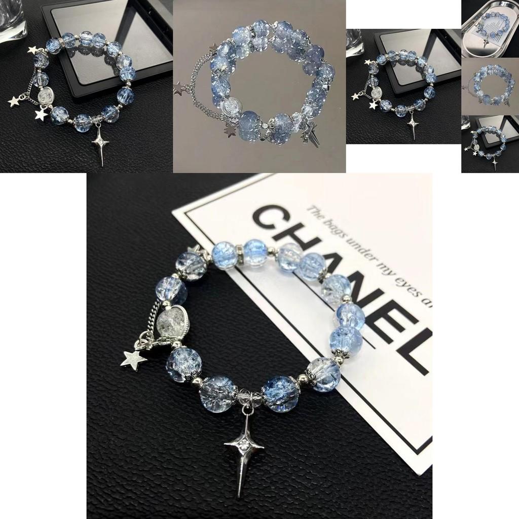 Exquisite Butterfly Pendant Handmade Glass Beaded Bracelet For Women Unique Design