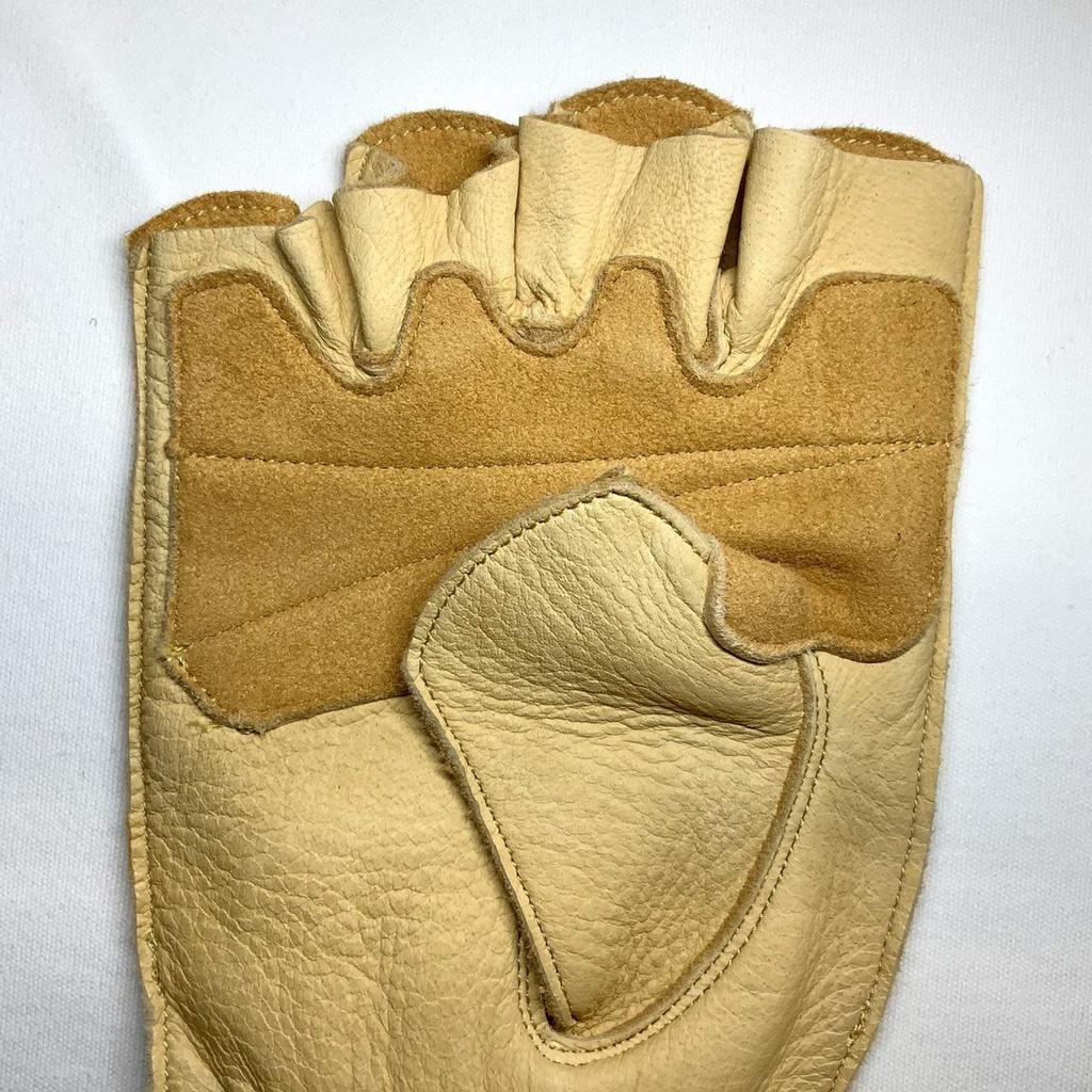 Made In Japan Deerskin One Size Fits Made In Japan Elegant Ideal for RC Customer and Cruising [NAKATA GLOVE] Half-Finger Gloves, Camel, Men's, All,