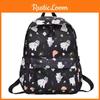 Modern Teenage School Bag With Animal Maltese Pattern And Ultralight Oxford Fabric