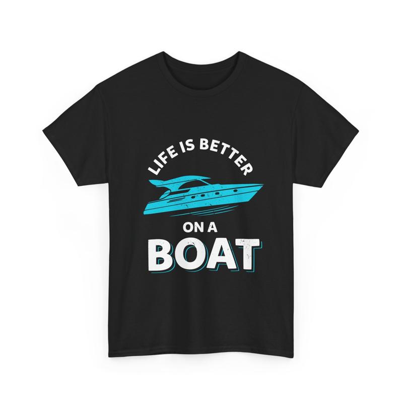La vie est meilleure sur un capitaine de bateau, t-shirt de bateau S