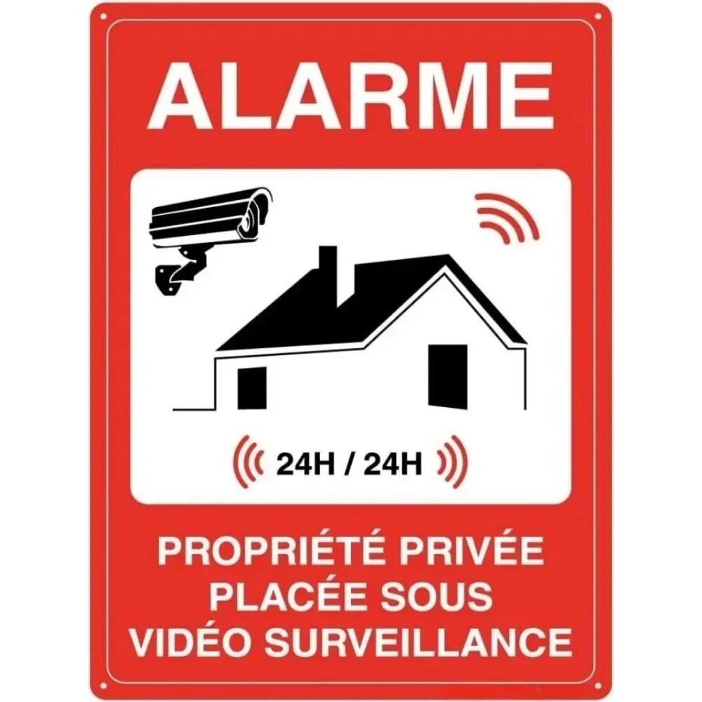 Heavy Duty Aluminum Security Sign Surveillance Private Property No Trespassing' Warning Plaque for Warehouse