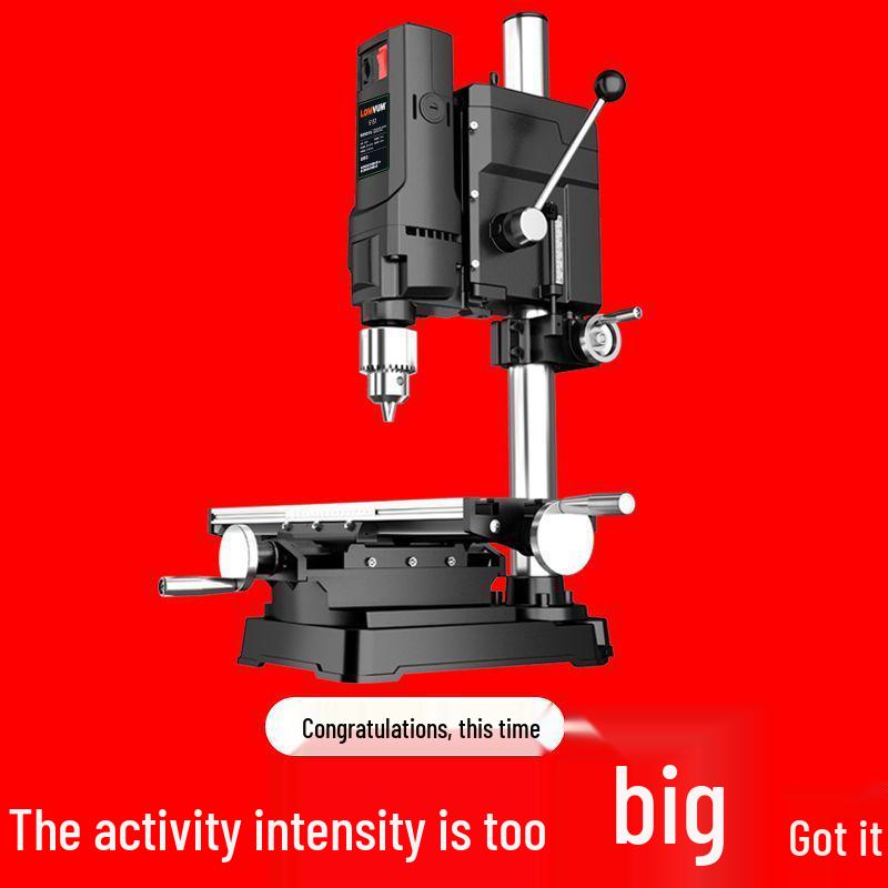 Dragon Rhyme 220V High-Power Small Lathe Multifunctional Precision Drill Press & Worktable