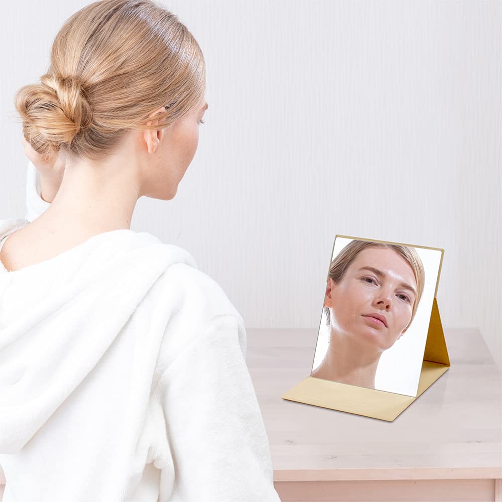 HORIUCHI MIRROR Napure Folding Large Folding Christmas Gift Mirror, Size, Beige, Mirror,