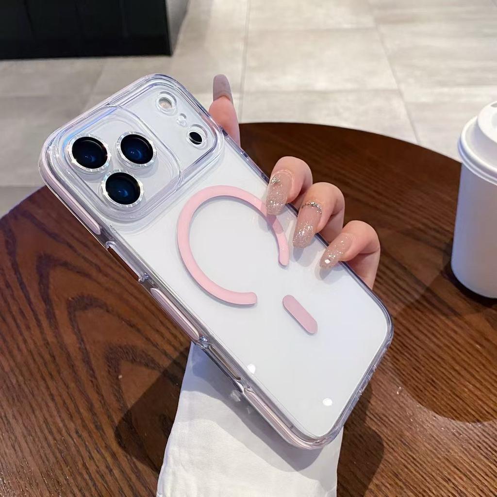Eiskristall Geeignet für IPhone17proMax Magnetische Handyhülle Apple 16 Hawk Objektivfolie 15 Transparente Sturzsichere Hülle