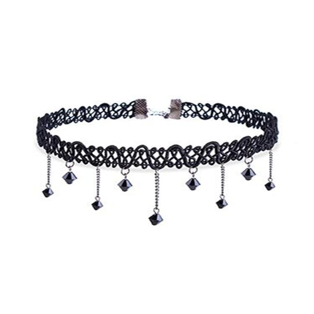Pop Hollow Black Leather Velvet Choker Necklace Layer Jewelry Goth Necklace for Women Choker Collarbones Necklace