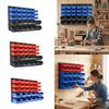 30 Bin Storage Bins Container with Pegboard Tool Organizer Rack for Tools
