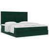 Ottoman Bed with Mattress Dark Green 180x200 Cm Velvet