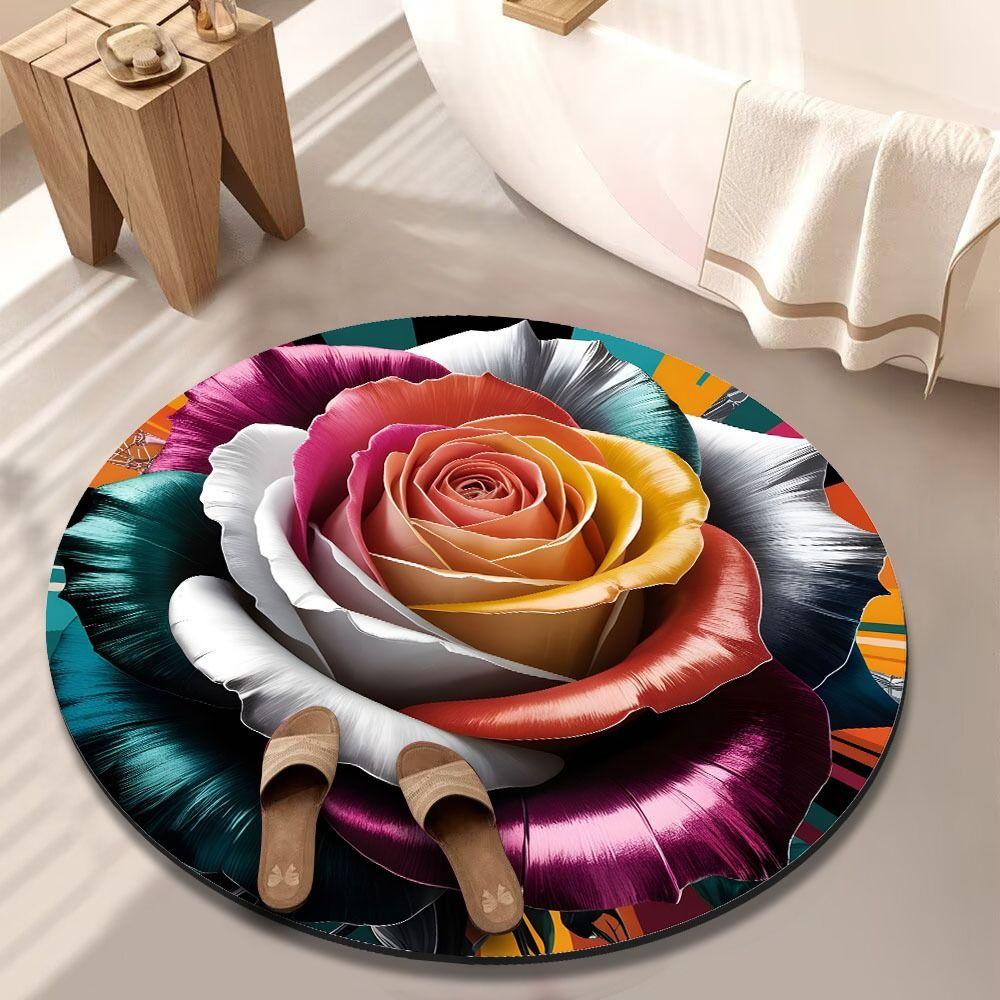 Antypoślizgowa Mata Podłogowa Piwonia Mata Podłogowa Łazienkowa o Specjalnym Kształcie do Salonu Stolik Herbaciany Przyłóżkowa